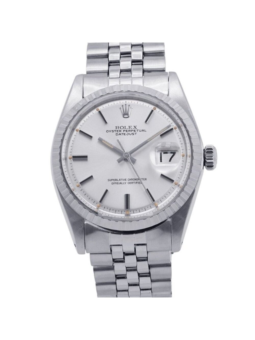 Rolex Datejust No 3 Watch Silver Dial Vintage